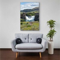 Island Wasserfall im Grünen - Akustikbild
