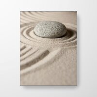 Zen Stein im Sand - Spanntuch