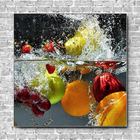 Akustikbild Früchte im Wasser Quadrat