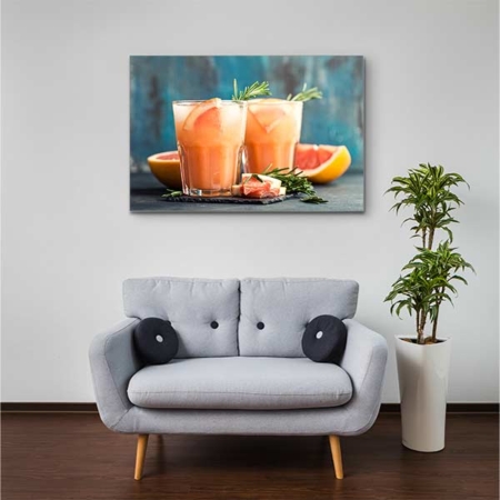Akustikbild Cocktail Grapefruit-Rosmarin-Gin Querformat