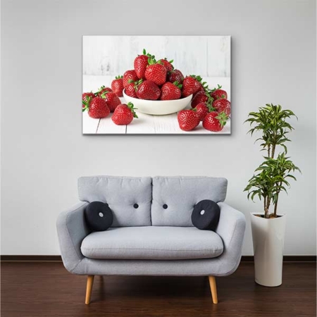 Akustikbild Fruchtschale Erdbeeren Querformat