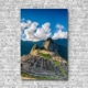 Stoffklang Akustikbild Hochformat Wand Weltwunder Machu Pichu in Peru