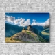 Stoffklang Akustikbild Querformat Wand Weltwunder Machu Pichu in Peru