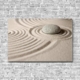 Akustikbild Querformat Zen Stein im Sand
